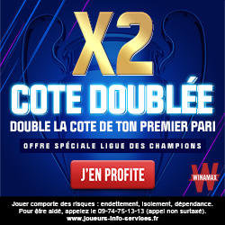 Ligue des Champions Cotes doublées Winamax