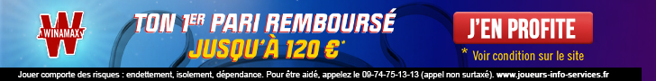 Bonus Winamax boosté 120€ cash avis et test bookmaker