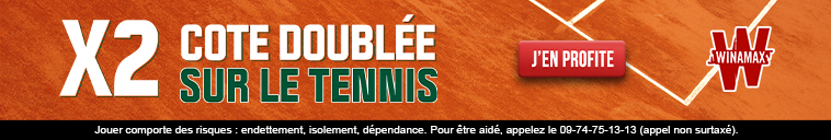 Cote doublées Winamax Roland Garros