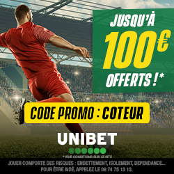 Bonus Unibet 100€ offerts avis et test bookmaker