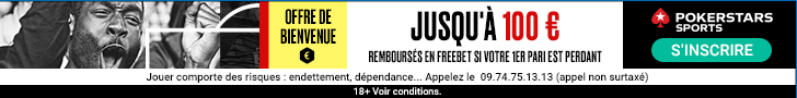 Bonus Pokerstars Sports 100€ avis et test bookmaker