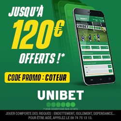 Bonus boosté Unibet 120€ avis et test bookmaker