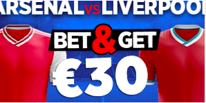 Arsenal - Liverpool : Pariez 10€ et Gagnez 30€ !