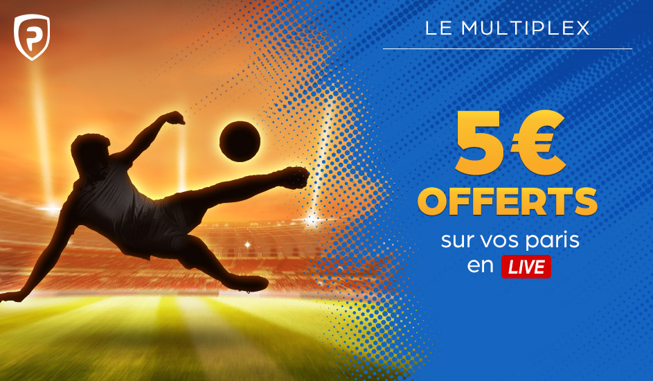 Gagnez 2 paris live et empochez 5€ de freebet !