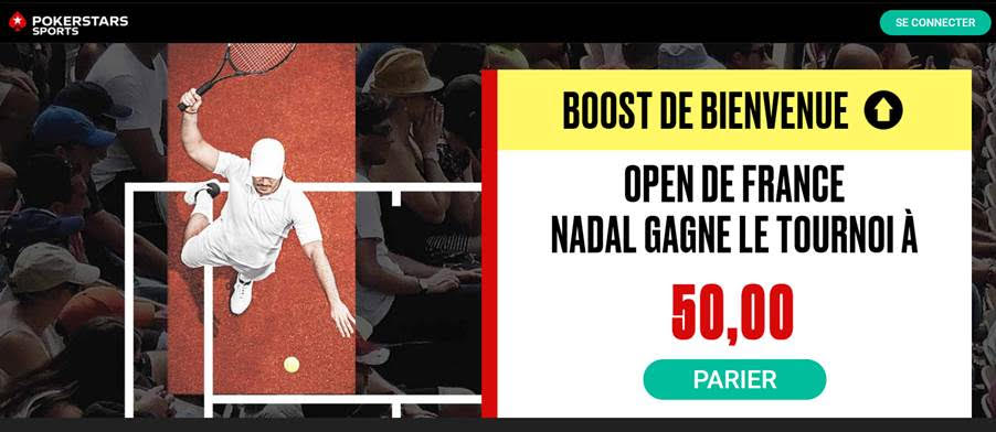 Roland Garros Nadal cote boostée 50