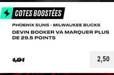 Suns Bucks Finale NBA : Profitez du boost sur Booker !