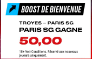 Le PSG gagne à Troyes boosté à 50.00 !!