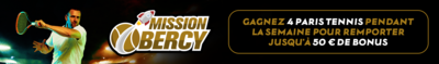 Masters Paris Bercy : Validez 4 paris et empochez 50€ de freebet !