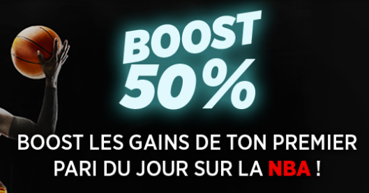 Boost de 50% sur votre 1er pari NBA du mercredi 2 juin 2021 !