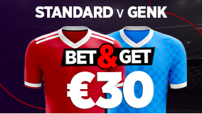 Standard Genk : Pariez 10€ et gagnez 30€ !