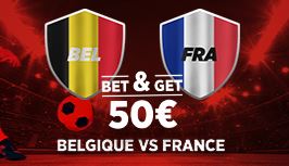 Belgique France : Gagnez 50€ si la Belgique marque !