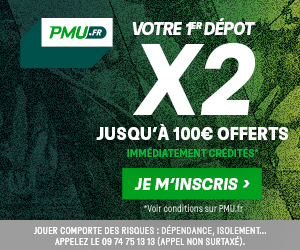 PMU Hippique : Votre dépôt doublé jusque 100€ direct !