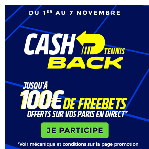 Cashback Parions Sport Masters Paris Bercy