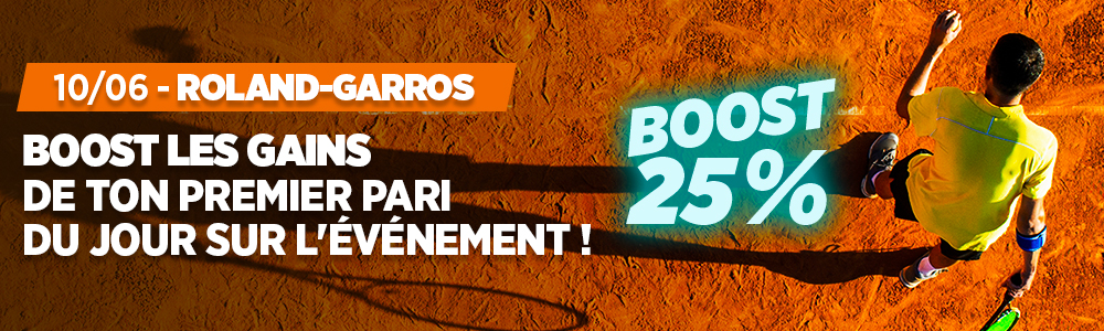 Boost 25% Ladbrokes Roland Garros