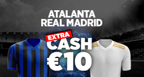 Gagnez 10€ en cash sur Atalanta - Real Madrid !