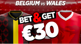 Belgique - Pays de Galles : Pariez 10€ et Gagnez 30€ !