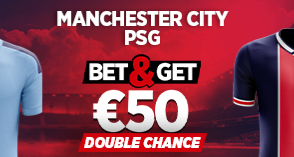 Manchester City PSG : Pariez 10€ et Gagnez 50€ !