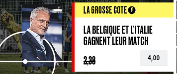 Grosse cote PokerStars Sports Belgique Italie Ligue des Nations