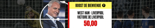 Boost bienvenue PokerStars Sports West Ham Liverpool 50