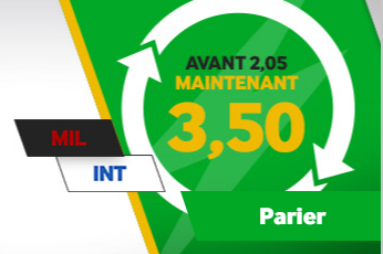 MILAN - INTER : LUKAKU BUTEUR BOOSTEE SUR BETWAY !