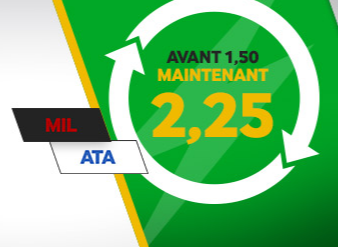 MILAN - ATALANTA : LE SUPER BOOST BETWAY A NE PAS MANQUER !