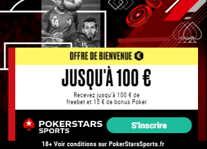 Bonus PokerStars Sports 100€ avis et test bookmaker