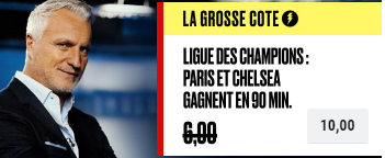 Ligue des Champions PSG Chelsea grosse cote PokerStars Sport
