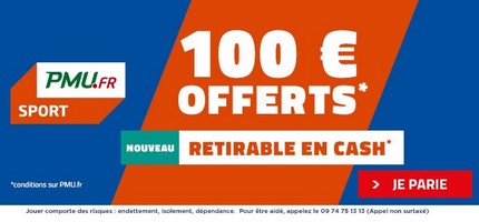 Bonus PMU : Jusqu'à 100€ retirable EN CASH !