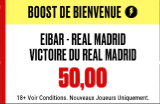 La victoire du Real Madrid à Eibar boostée à 50.00 !!