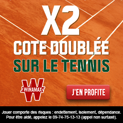 Roland Garros : Toutes les cotes doublées avec Winamax !