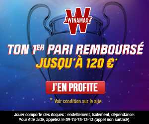 Winamax : Bonus de bienvenue boosté à 120€ en CASH !