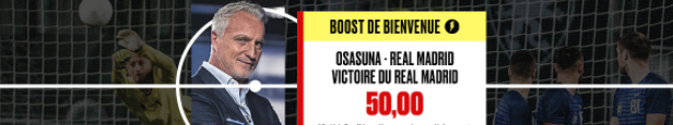 Boost bienvenue PokerStars Sports Osasuna Real Madrid 50