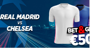 Real Madrid - Chelsea : Pariez 10€ et Gagnez 50€ !