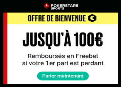 Bonus 100€ pokerstars sports avis et test bookmaker