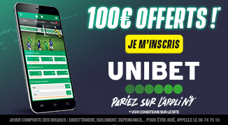 Bonus Unibet 100€ avis et test bookmaker
