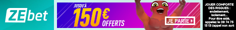 Bonus Bookmaker Zebet Avis et Test 150 euros
