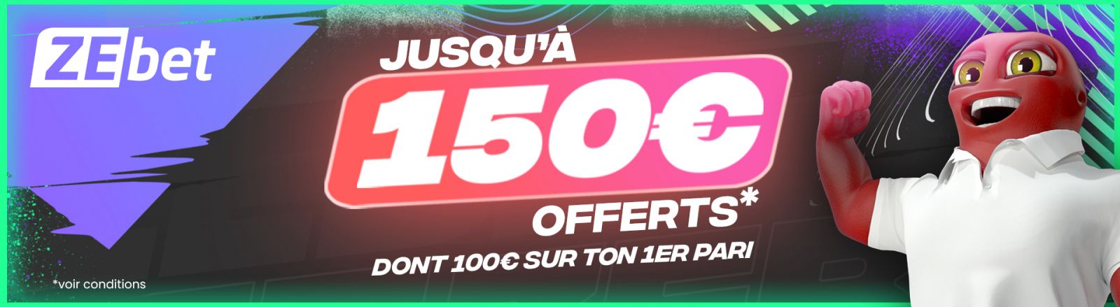 Bonus Zebet 150€ avis et test bookmaker